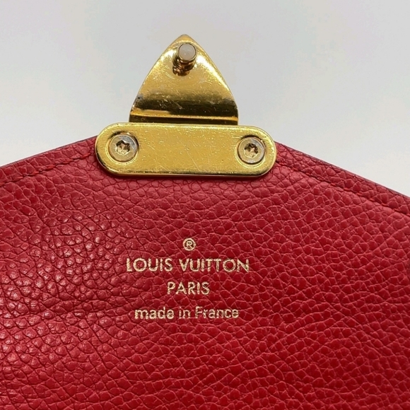 Authentic Louis Vuitton Monogram Portefeuille Pallas Red Wallet - Picture 10 of 17
